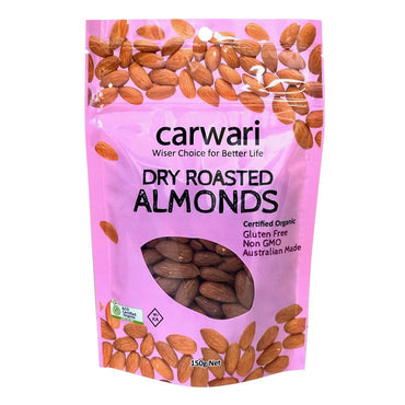 Carwari Organic Almonds Dry Roasted 150g